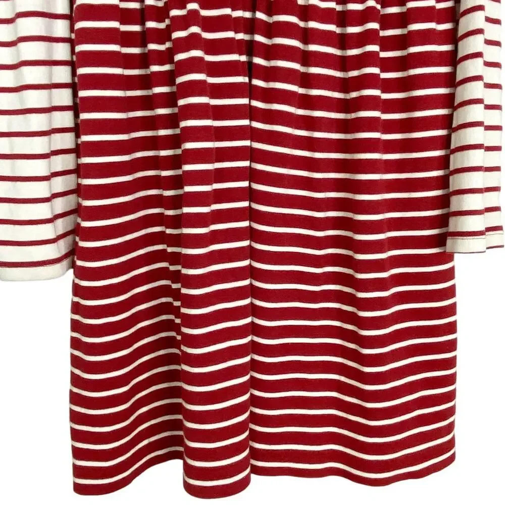 Hanna Andersson Dress 130 cm (8) Red White Stripes